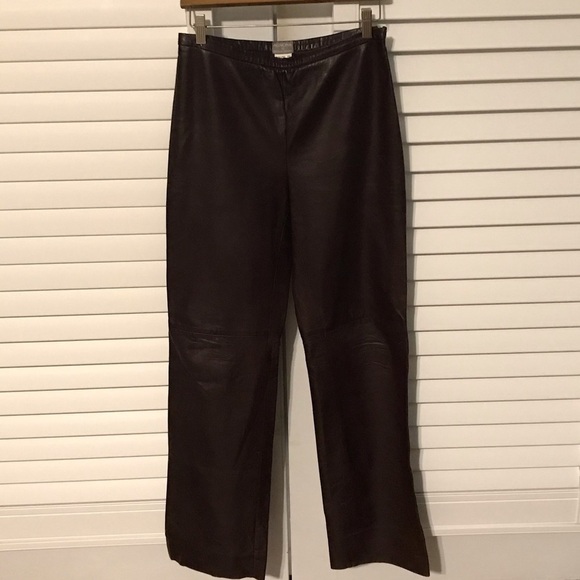 VINTAGE Agnona, Bergdorf Goodman leather pants, 8 - Picture 1 of 6